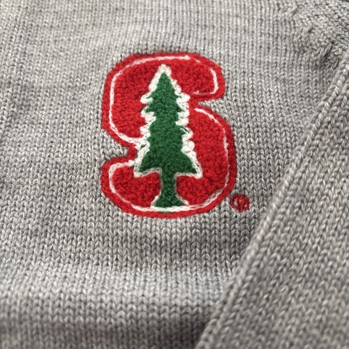 Alma Mater NCAA STANFORD CARDINAL Kids 1/4 zip sweater Youth M MED 6T GRAY NWT - Picture 2 of 6