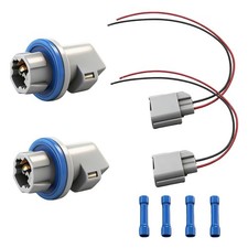 2Pcs Rear License Plate Lights Connector Socket,Fit for Ford F-150 gray