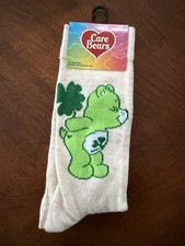Care Bears Shamrocks Irish St. Patrick  s Day Socks Good Luck Bear Clovers