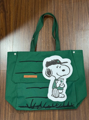 SALE Starbucks Snoopy Peanuts Green Tote Bag Shoulder Bag 2026