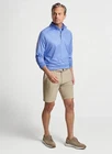 Peter Millar Stealth Delancy Dot Men's MEDIUM Quarter-Zip Elixir Blue