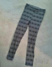 Victoria's Secret PINK dark grey abstract aztec geometric leggings size 4-6 / XS