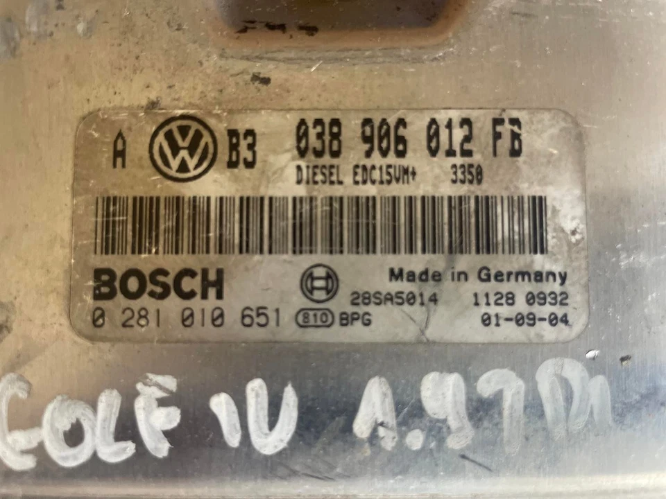 VW GOLF BORA 1.9 TDI IMMO OFF/PLUG&PLAY 0281010651 - 038906012FB /Ita - 2 giorni - Immagine 3 di 4