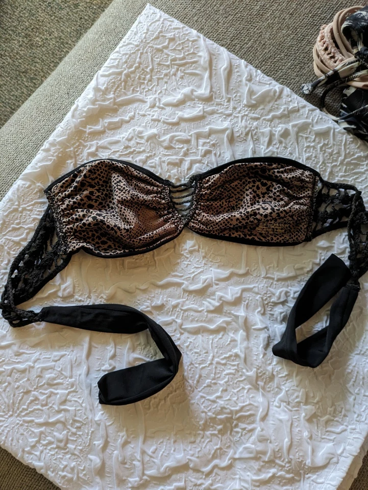 Top Acacia Bandeau Vintage Crochet Negro/Serpiente Talla L Foto 2 de 4