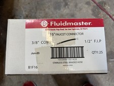 FLUIDMASTER 3/8 Comp x 1/2 FIP x 16" Braided Faucet Connector B1F16 Qty 25