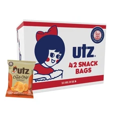 Utz Crab Crispy Fresh Potato Chips, 42 Count, Perfect for Vending Machines,