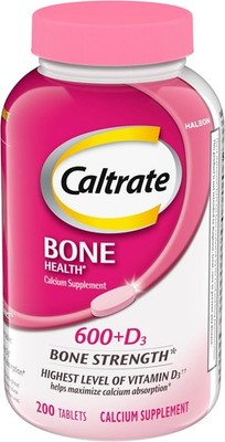 Calcium and Vitamin D Supplement Bone Health 200ct