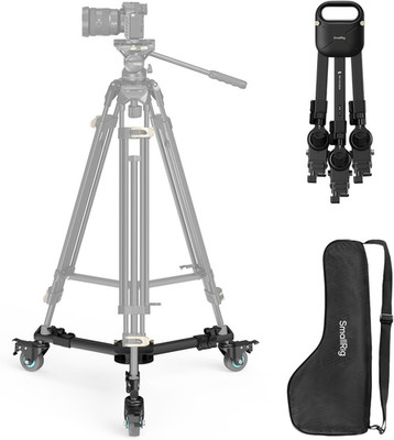 Heavy Duty Tripod Dolly with 3'' Wheels, Adjustable Legs & Carry Bag