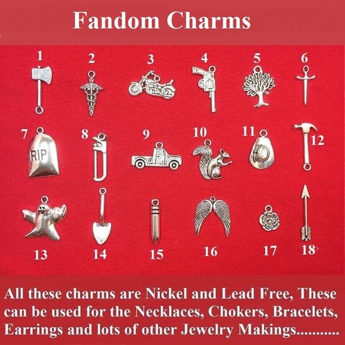 Beautiful Fandom 18 Different Silver (Nickel & Lead Free) Charms. - Picture 2 of 2