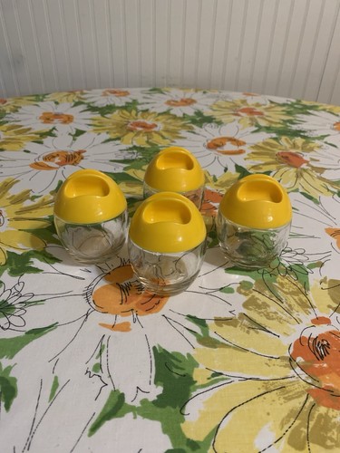 Vintage Pyrex Space Age Glass Egg Poacher Cups France Set of 4 - Picture 2 of 16
