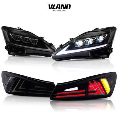 2 Pair For Lexus IS250 350 ISF 2006-2013 LED Headlights& Tail Lights Front+Rear