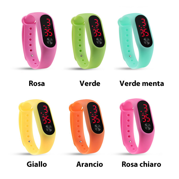 Orologio da polso in silicone nero analogico TintaUnita