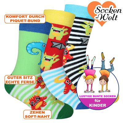 12 - 24 Paar Kindersocken Frechdachs kleine freche Monsterchen, Mädchen Jungen 