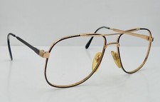Vintage L'AMY Black Gold Pilot Metal Sunglasses FRAMES ONLY