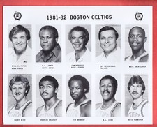 1981  BOSTON CELTICS  TEAM ISSUE  COMPOSITE SET  8 X 10  LARRY BIRD