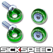 4 PC GREEN 5MM WINDSCREEN FENDER WASHER BOLT KIT FOR MOTORCYCLE WINDSHIELD M3
