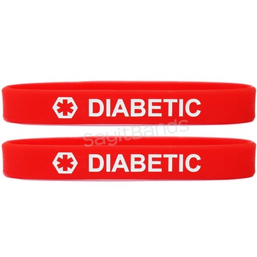 2 pulseras rojas de alerta médica - dos bandas de alerta de silicona de estado médico - Imagen 24 de 27