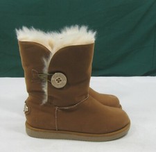 NEW CUTE TAN Winter Flat Ankle Boot Fur Inside GIRL Size 1