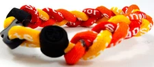 New! 8" Red Orange Yellow Tornado Power Dual Sport Balance Bracelet Baseball