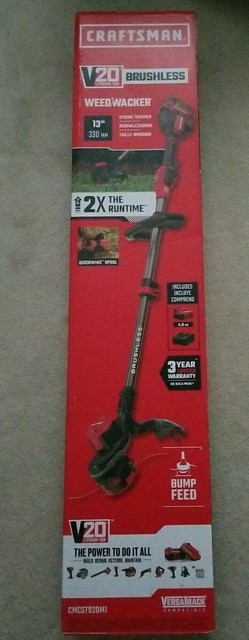 craftsman v20 brushless weed wacker