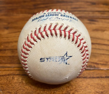 LaMonte Wade Giants Game Used RBI SAC FLY Baseball 3/31/2025 v Astros STROS Logo