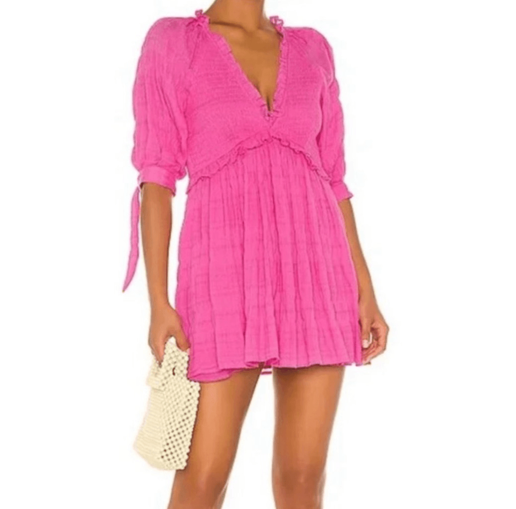 high neck mini dress in ivory High Neck Short Dress