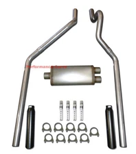 87 - 99 Dodge Dakota 3.9 5.2 Mandrel Bent Dual Exhaust w/ 18" MaxFlow Muffler