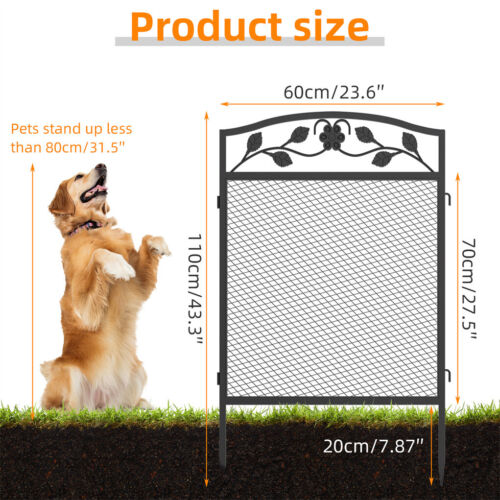 5tlg. Teichzaun Gartenzaun Metall Steckzaun Gitterzaun Wetterfest Schwerlast DE - Bild 43 von 51