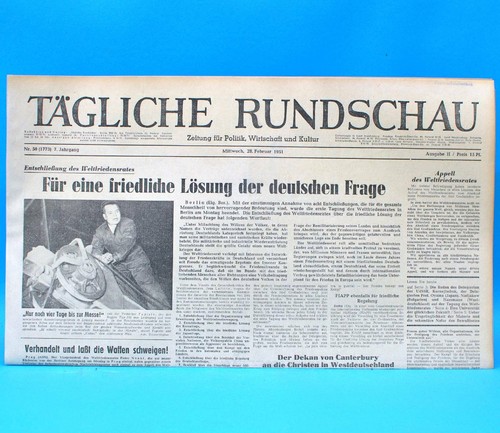 DDR Daily Rundschau 23.01.1955 - gennaio regalo per compleanno anniversario di matrimonio - Foto 1 di 2