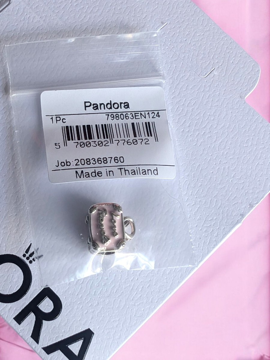 Pandora Pink Travel Bag Charm スターリングシルバー Pandora Pink Travel Bag Charm – Elisa Ilana