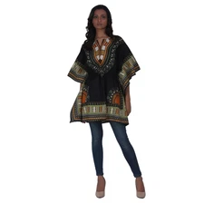 African Women's Dashiki Elastic Kaftan -- OM-4005
