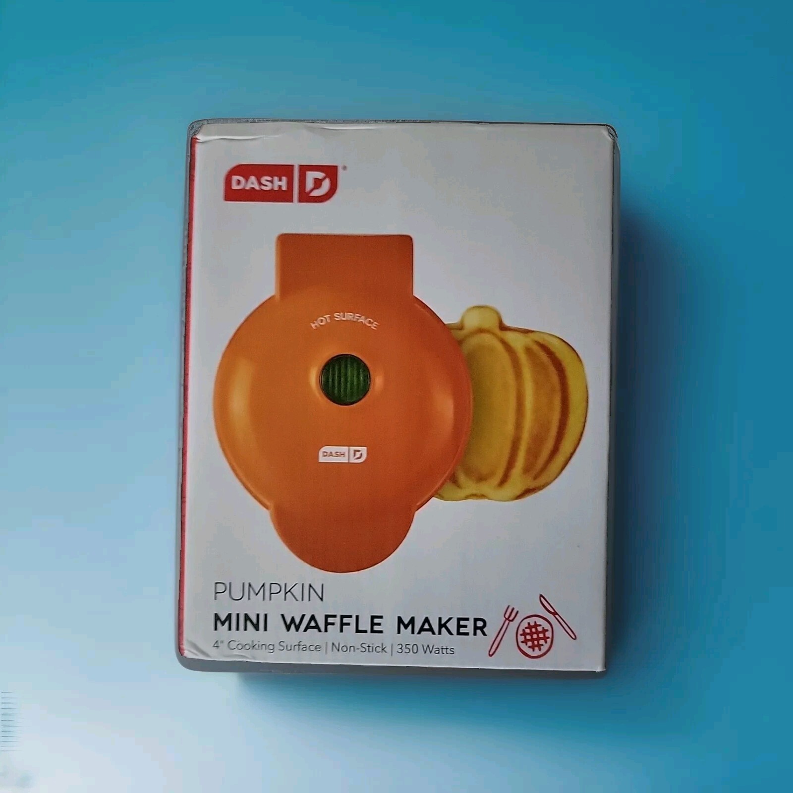 Orange Dash Mini Waffle Maker DMWP001OR for Single-Serve Waffles-image