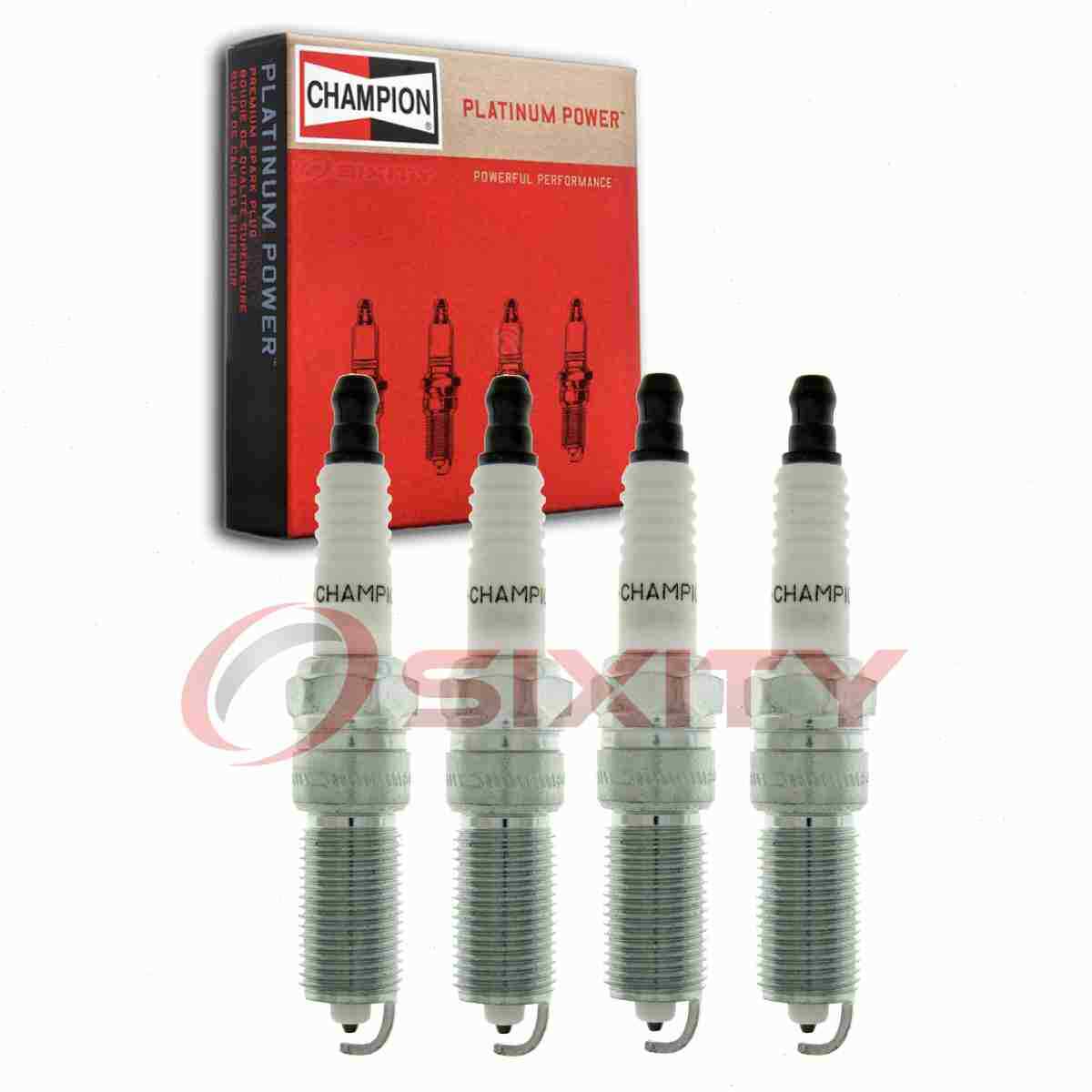 4 pc Champion Platinum Spark Plugs for 2005-2010 Chevrolet Cobalt 2.2L 2.4L oe