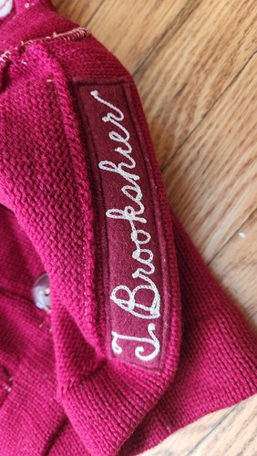 Maglione cardigan Tom Brookshier anni '40 Spaulding High School Varsity Letterman - Foto 8 di 15