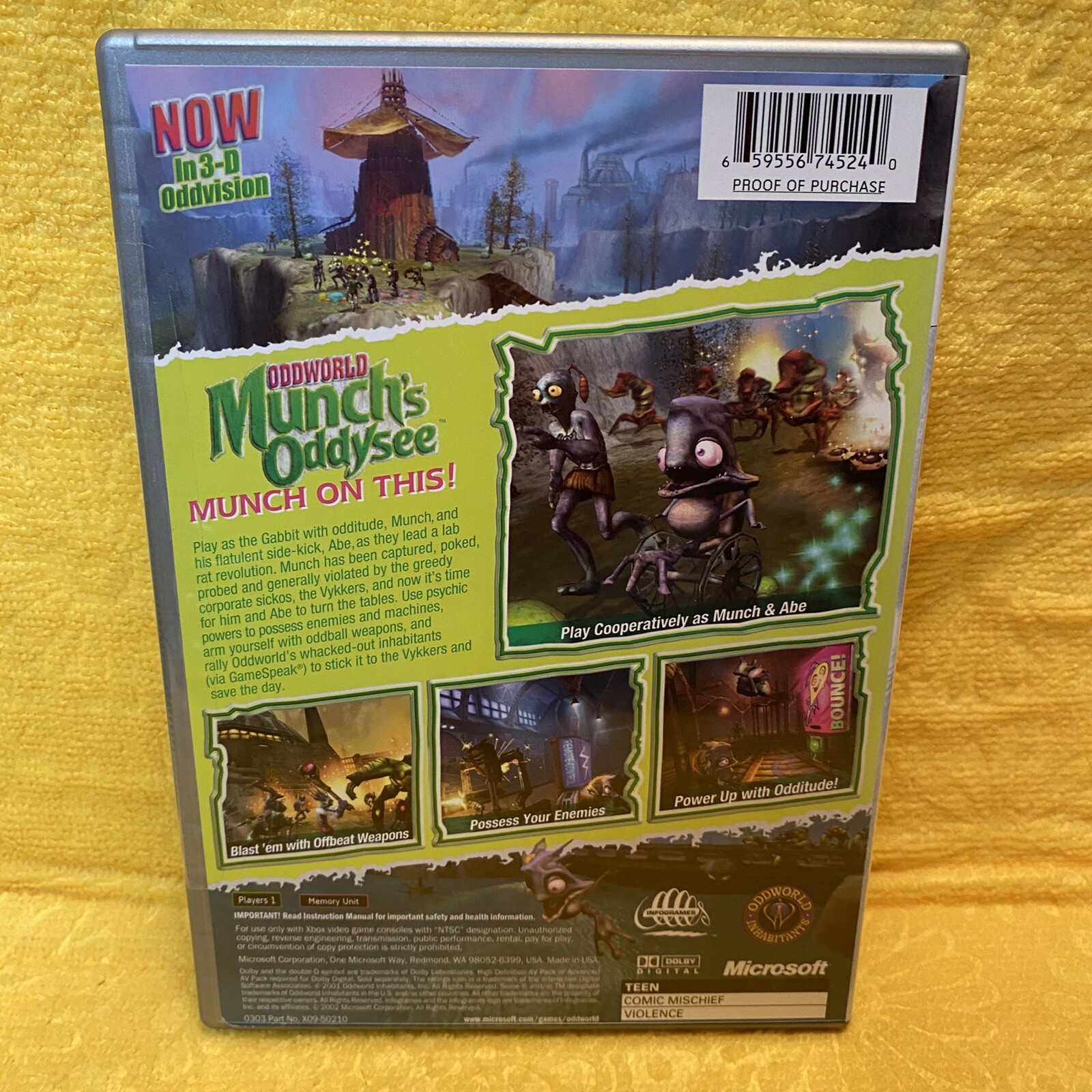 Oddworld: Munch's Oddysee – Xbox – Complet – Très Bon état – Action Aventure
