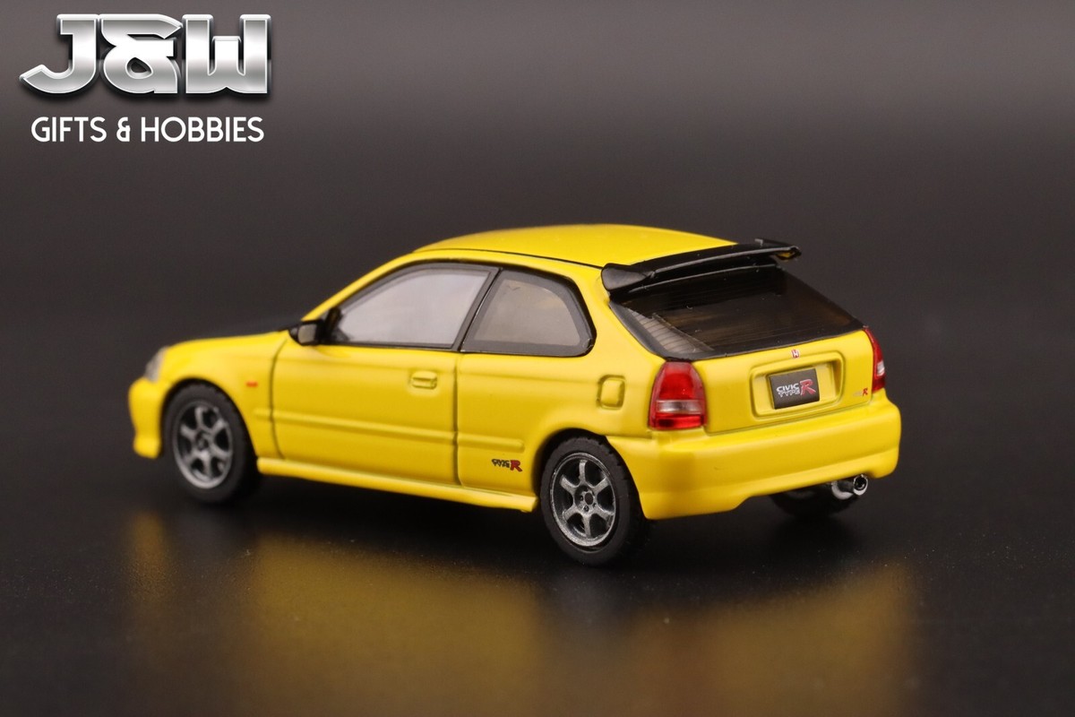【カスタム品】HONDA CIVIC TYPE-R EK9 1/64 ミニカー 1/64 Hobby Japan Honda Civic Type-R (EK9) Custom White with