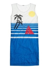 NWT Sold Out J. Crew Beach Scene Cotton Sleeveless T Shirt Dress - Size S