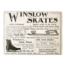Samuel Winslow Hockey Ice Skates 1897 Advertisement Victorian Footwear ADBN1www