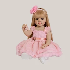 Lifelike Reborn Baby Dolls 22" Full Body Vinyl Girl Realistic Cuddling Doll Gift