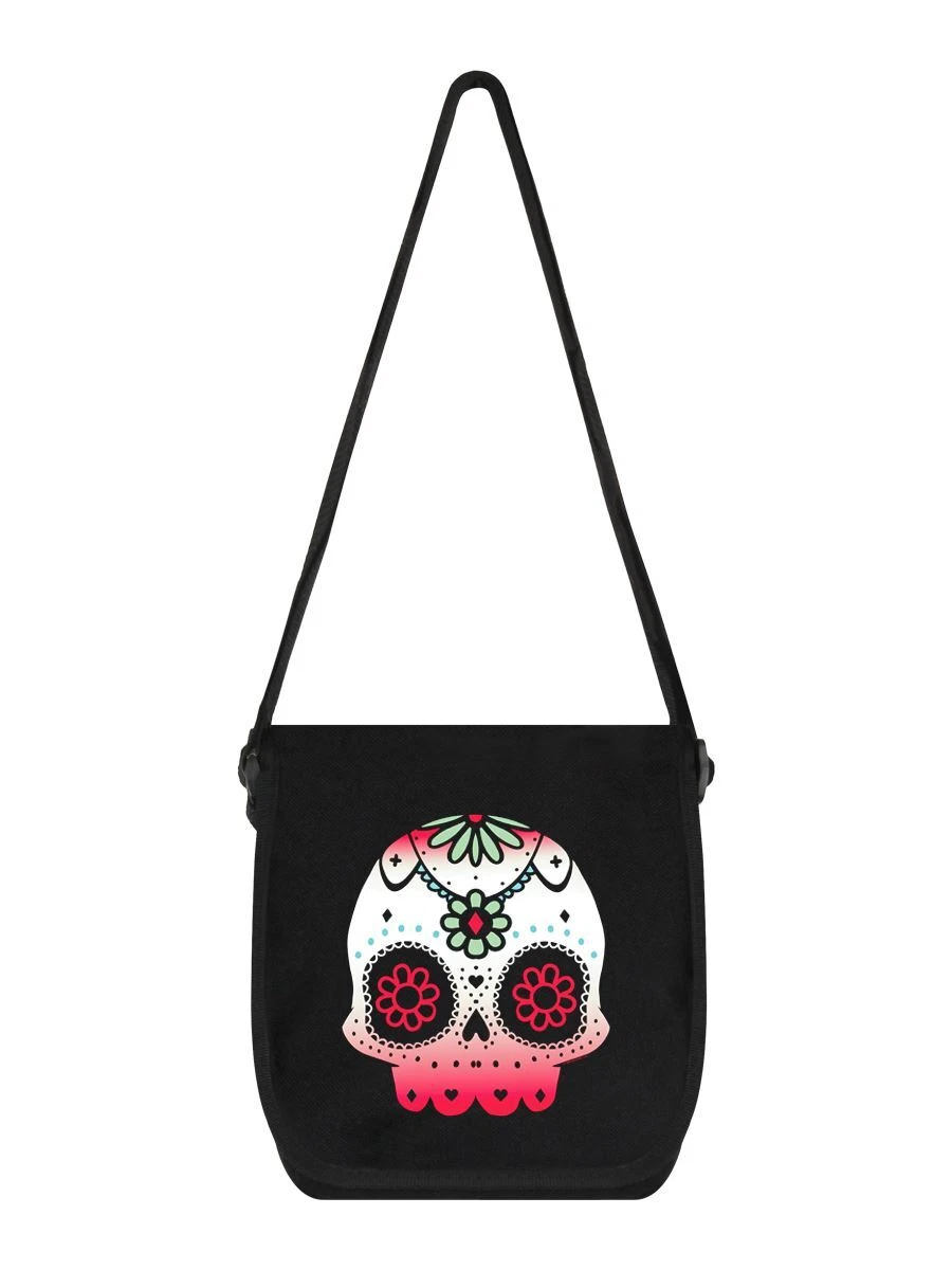 Sugar skull messenger bag hotsell