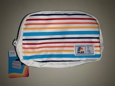 ALDI Gear 2024 Belt Bag Fanny Pack White /Rainbow Stripes New Sold Out