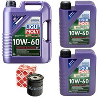 MotoröL Set GT1 10W-60 Liqui Moly 7 Liter + ÖLfilter FüR Opel Frontera B 2.2 6B