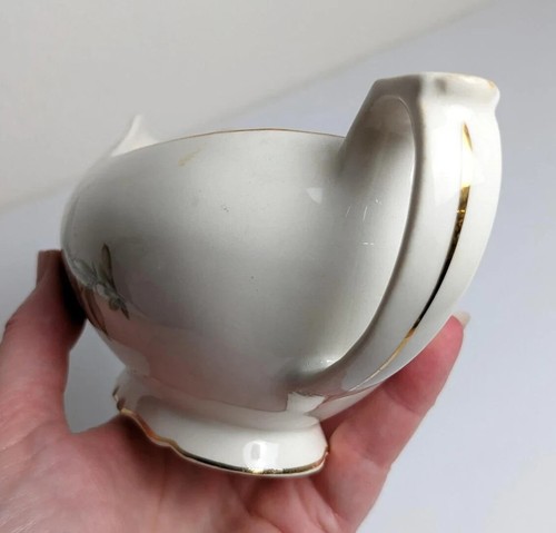 Antike Fine China Sauciere mit gelben Blumen 9" x 4" - Bild 4 von 4