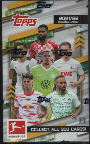 2021-22 Topps Bundesliga Soccer Factory Sealed Hobby Box 24 Packs Per Box