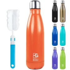 BOGI 17oz Insulated Water Bottle Double Wall Vacuum Stainless Steel Water Bot...