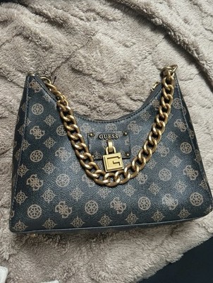 GUESS Monogram Chain Hobo (Style PP8890402)/ 2022/ Schulter-tasche Vintage-Style