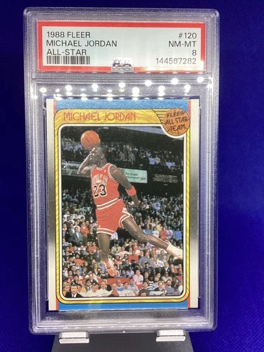 1988 Fleer ALL-STAR #120 MICHAEL JORDAN PSA 8 NM-MT (282)
