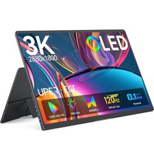 14" 3K OLED 120Hz Portable Travel Monitor For Laptop Computer w/Kickstand  VESA