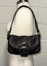 Y2K COACH Mini SOHO Black Leather Shoulder Purse Bag 10316