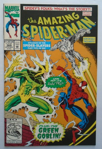 The Amazing Spider-Man #369 Modern Age Marvel Comic Book 1992 VF/NM